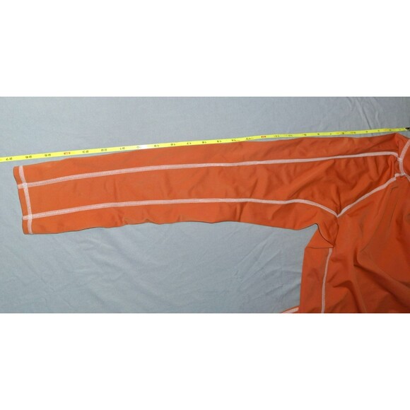 Lands’ End Boys Rash Guard Swim Shirt Long Sleeve Size M 14-16, Orange - Picture 5 of 6